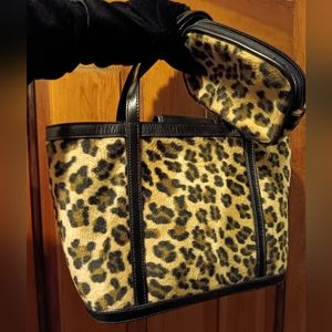 LEOPARD TOTE & MINI BAG (NWOT)